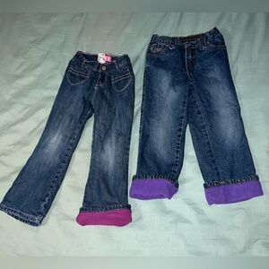 *sold* Fleece jeans 4t girl old navy and children’s place waist adjustable